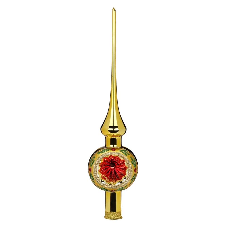 inge-glas-funkelnder-reflex-7x30-cm-gold-glanz-christbaumspitze image 1