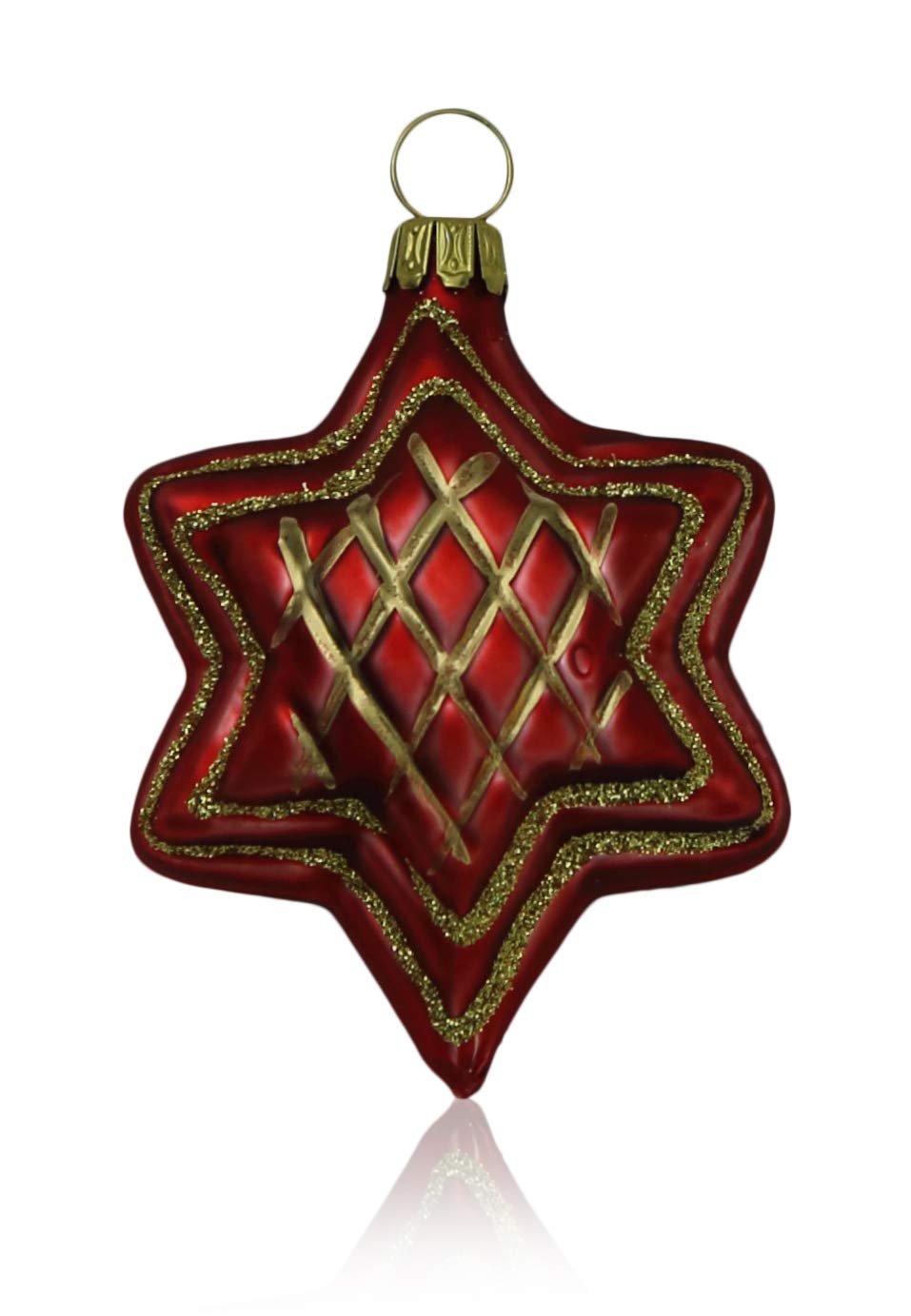 lauschaer-glas-christbaumschmuck-sterne-rot-4-st-ck image 1