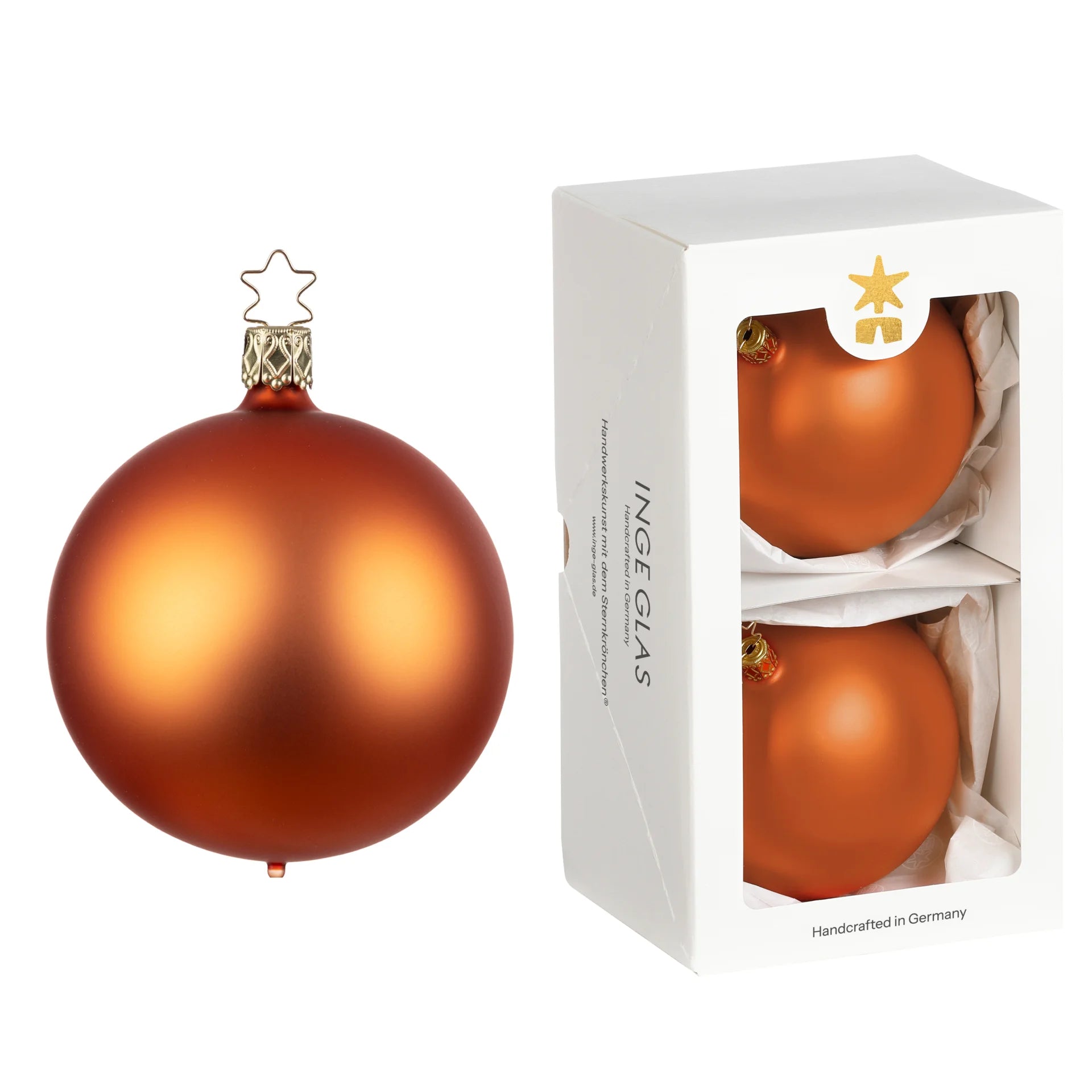 inge-glas-kugel-orange-matt-christbaumkugel-glas-10-cm image 1