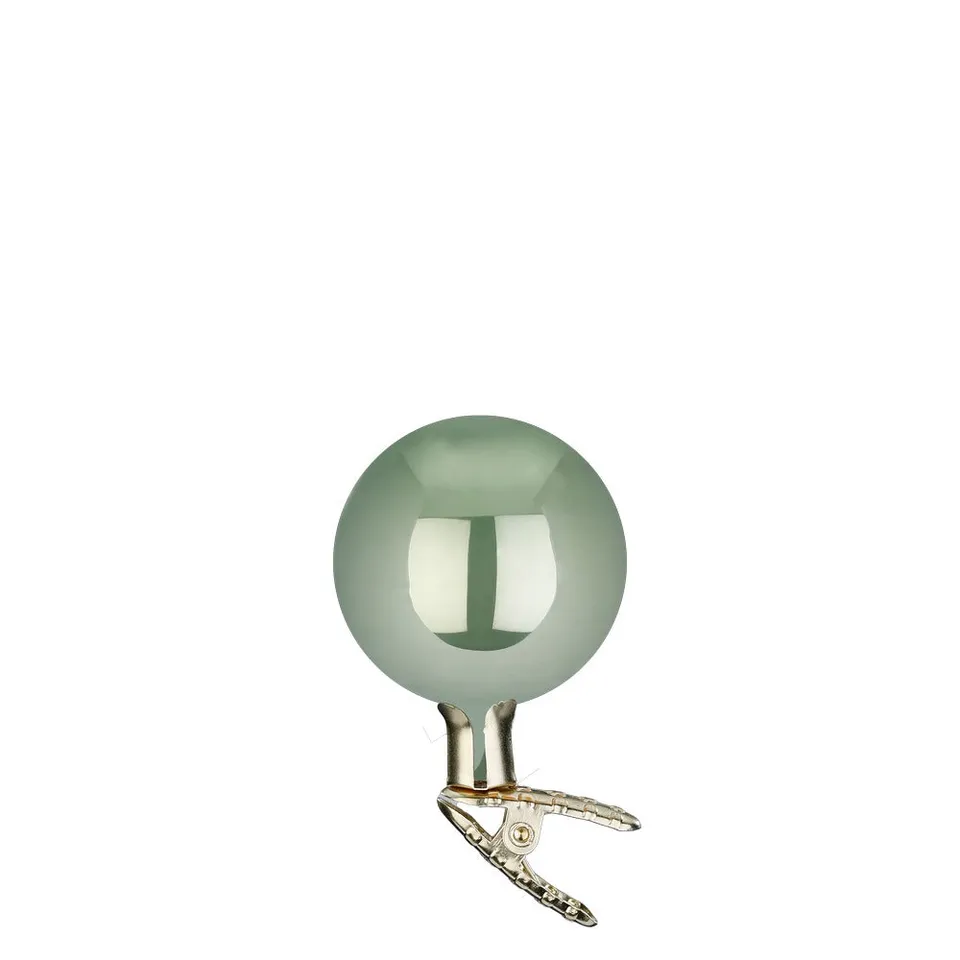 inge-glas-kugeln-auf-clip-christbaumschmuck-6-cm-salbei-opal image 1