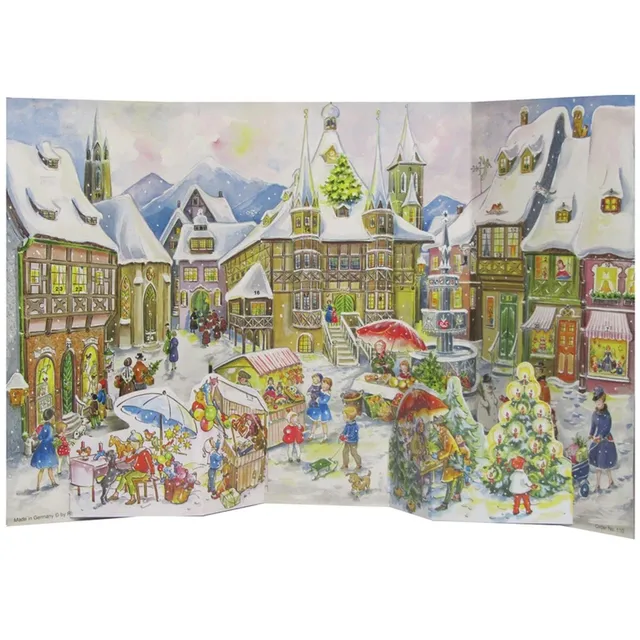 sellmer-verlag-aufstell-adventskalender-altstadtszene-nachdruck-1952 image 1