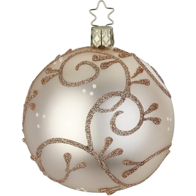 inge-glas-romantik-glas-weihnachtskugel-10-cm-creme-beige image 1