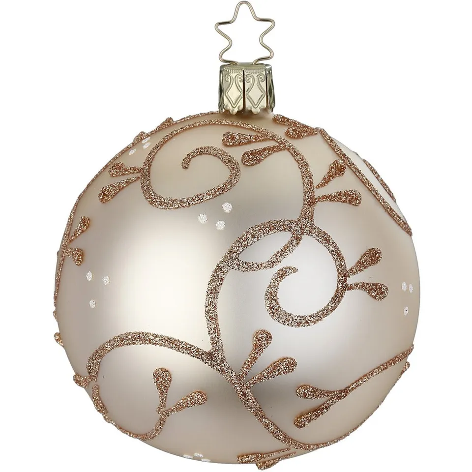 inge-glas-romantik-glas-weihnachtskugel-10-cm-creme-beige image 1