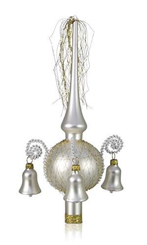 lauschaer-glas-weihnachtsbaumspitze-mit-gl-ckchen-wei-matt-umsponnen-28-cm image 7