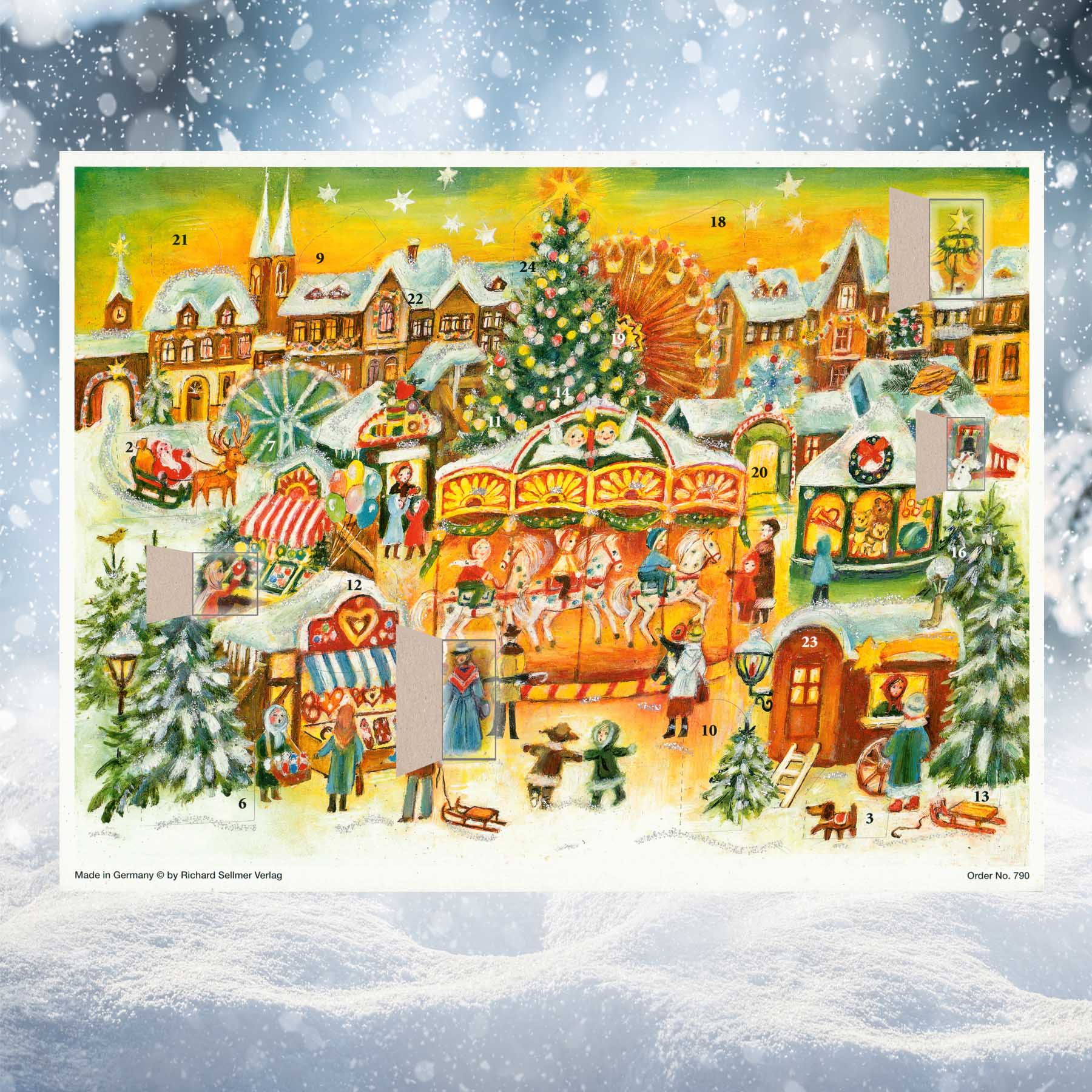 sellmer-verlag-adventskalender-weihnachtlicher-jahrmarkt-gro-format image 2