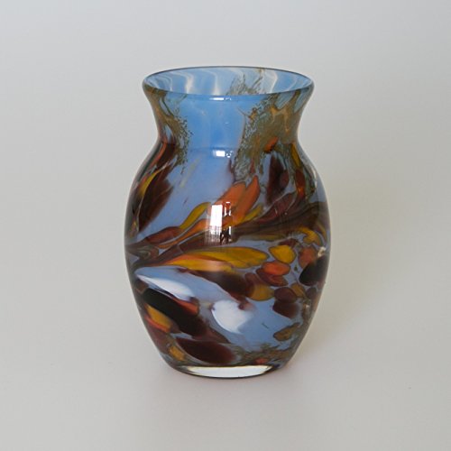 lauschaer-glas-vase-granulat-hellblau-h-13cm-mundgeblasen-handgeformt image 4