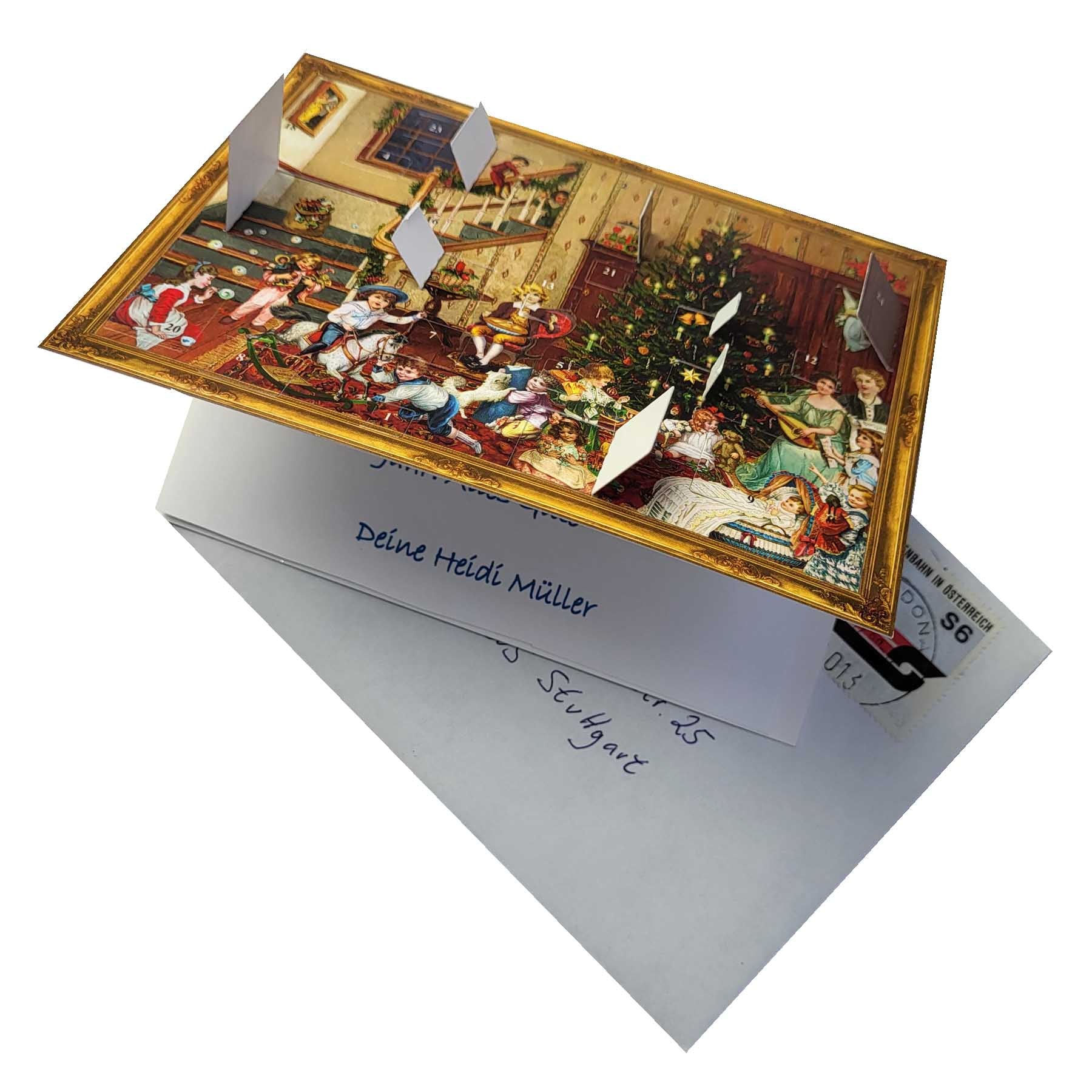 sellmer-verlag-postkarten-adventskalender-weihnachtsabend-viktorianische-weihnac image 2