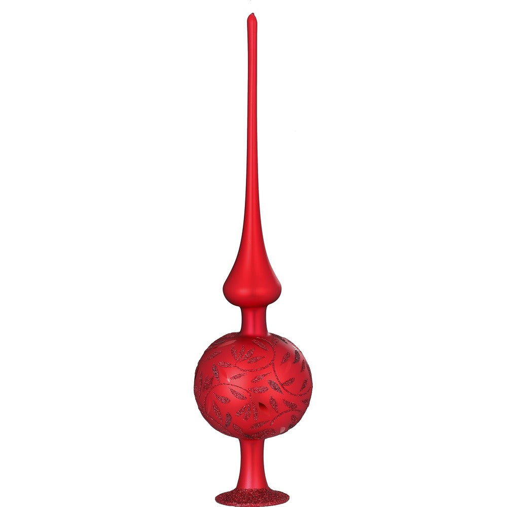 inge-glas-freudentanz-baumspitze-glas-8-x-33-cm-rot-matt image 1