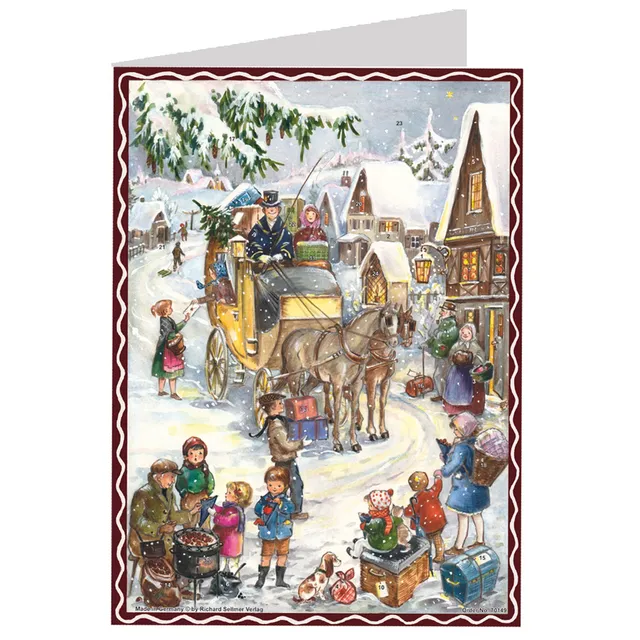 sellmer-verlag-postkarten-adventskalender-hurra-die-kutsche-kommt-a6 image 1